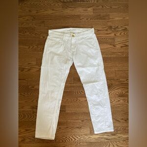 Banana Republic white denim, “slim boyfriend” fit, size 27